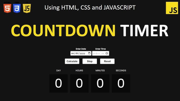 Countdown Timer in Vanilla Javascript  CSS SVG Circle Countdown Time  Animation 