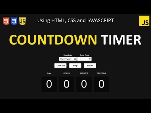 Build a Countdown Timer using HTML, CSS & JavaScript