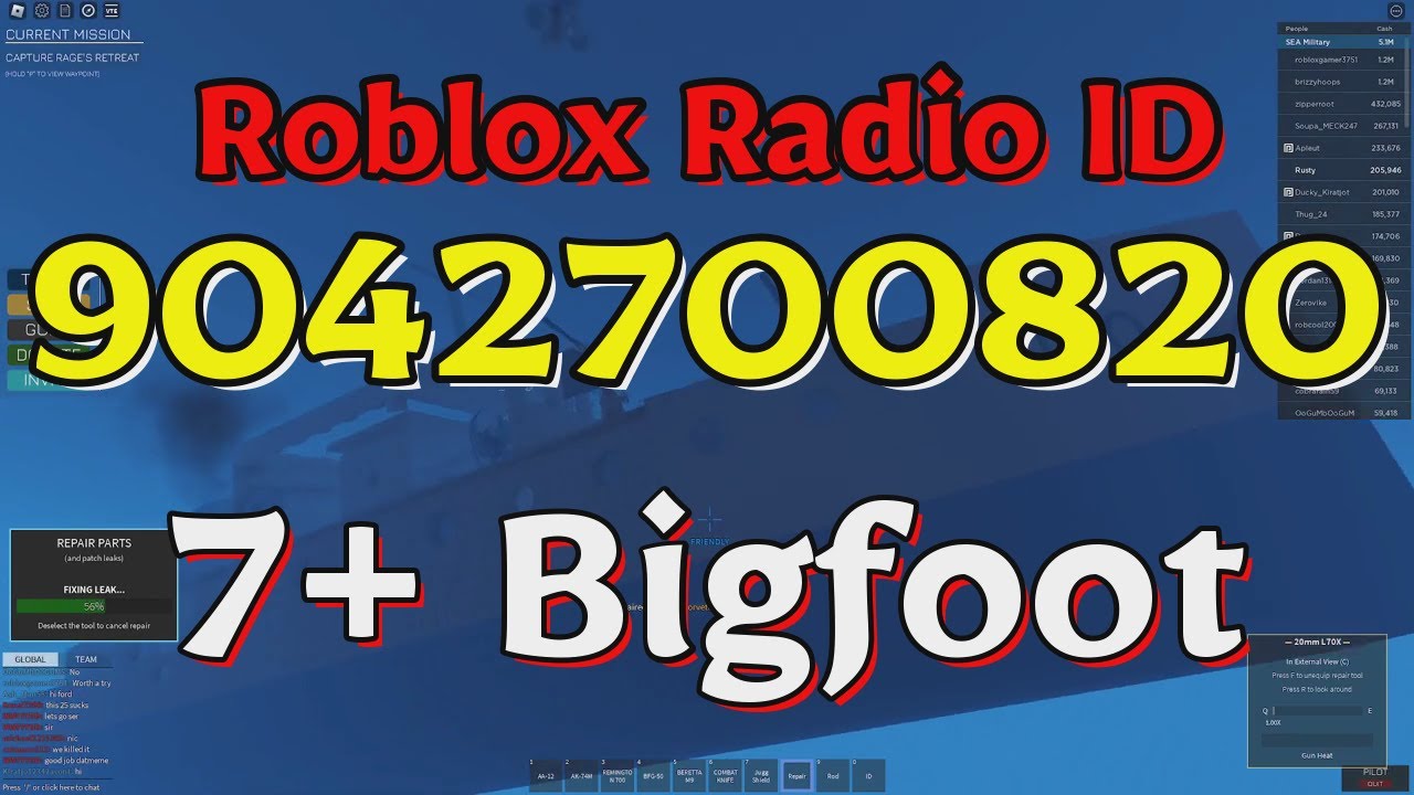 Bigfoot Roblox Radio Codes IDs YouTube 