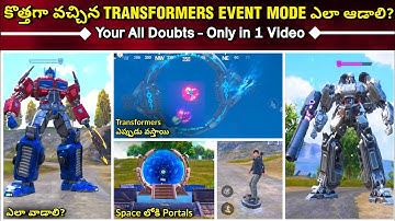🤔 How to play 3.9 Update EVENT MODE? || BGMI TRANSFORMERS MODE Explained || In Telugu