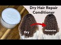 DIY natural hair moisturising rinse out conditioner, to fix repair dry damage frizzy hair structure