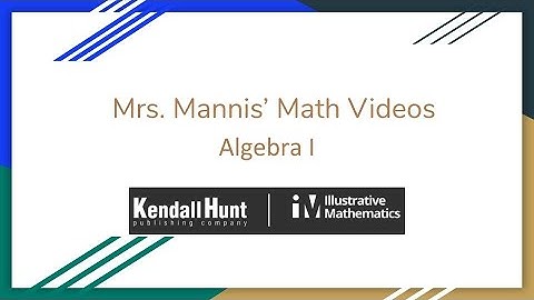 IM Algebra I Unit 1: Lesson 2