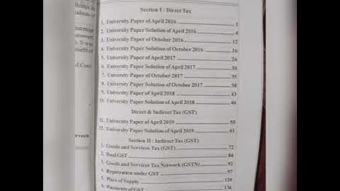 DIRECT TAX AND INDIRECT TAX (GST) M.COM PART 2 -2020(U.P.S)
