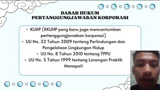 Persentasi Kelompok 9 Hukum Anti Korupsi (KEJAHATAN KORPORASI)