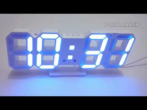 Video: Jam Meja Dengan Lampu Latar: LED Dengan Nombor Bercahaya Dalam Gelap, Dikendalikan Bateri Dan Dipasang, Yang Lain