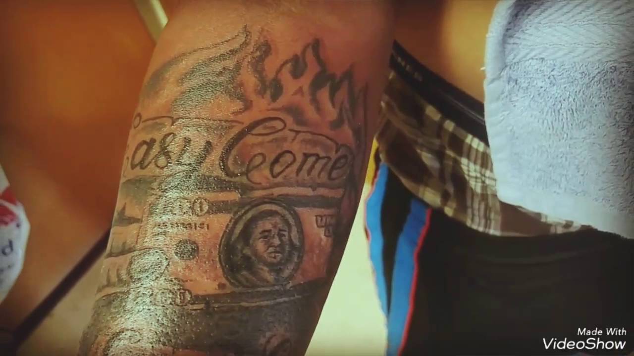 Tatt Man Dope Freehand Money Tattoo Youtube