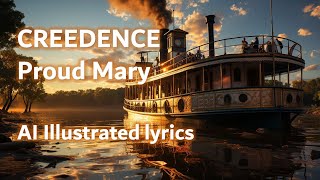 Creedence Clearwater Revival, Proud Mary | AI Illustrated LYRICS