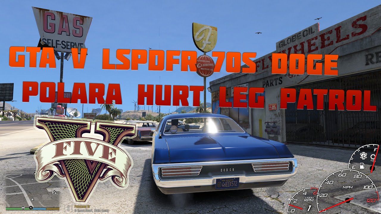 GTA V LSPDFR 70s Doge Polara Hurt Leg Patrol
