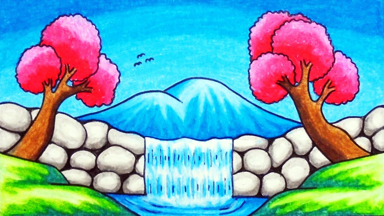 Featured image of post Rainbow Beautiful Easy Scenery Drawing - How to draw three boys are swimming in the pond l scenery drawing with oil pastels _ step by.