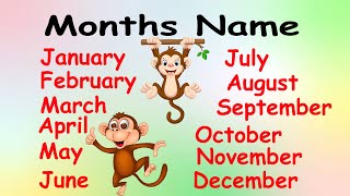 Months Of The Year Pronunciation Lesson January February Months Name