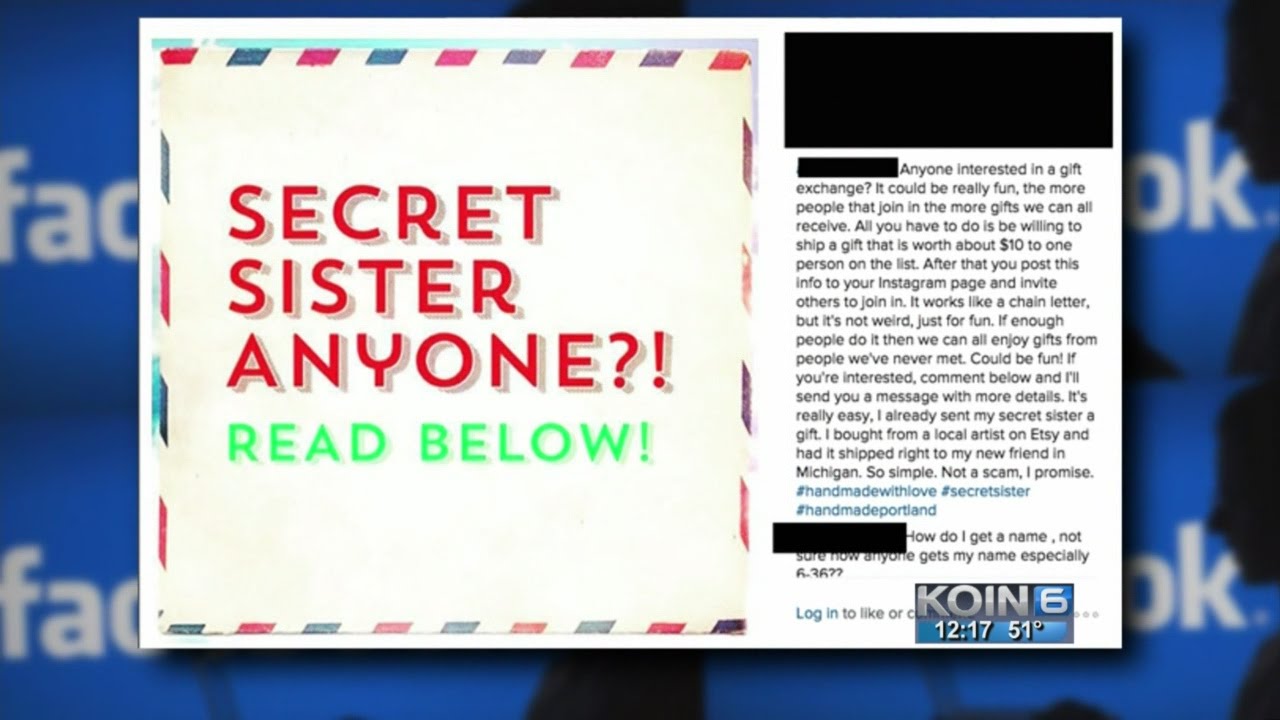 Facebook secret sister scam