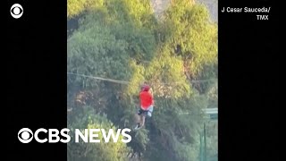 Video shows 6-year-old boy surviving 39-foot zip line fall in Mexico