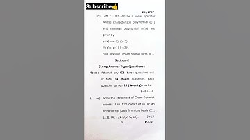 M.Sc.(math),  Sem.-3rd #PYQ#, Paper- Advanced Linear Algebra. MGKVP.