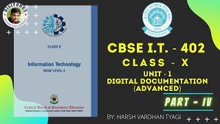 CLASS - X || I.T. - 402 || Digital Documentation (Advanced) || PART - IV screenshot 4