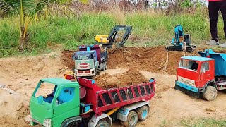 Amazing RC landTruck 2023 កំពូលក្រុមកូនឡានដឹកដីជុំគ្នាច្រើនគ្រឿងមាន ឡានដឹកដី អេស្កាវ៉ាទ័រ អាបុលខប់ៗ