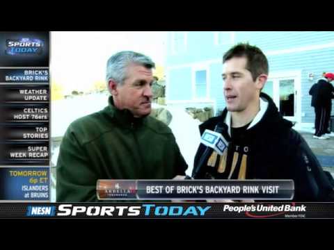 Andy Brickley Visits 'Brick's Backyard Rinks' Winner