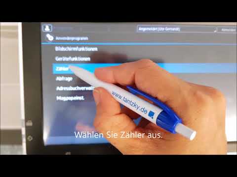 Zählerstand finden - RICOH Volltouchdisplay
