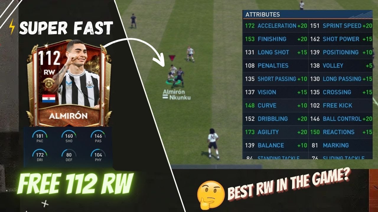 112 ALMIRON PLAYER REVIEW! FIFA MOBILE | BEST RW IN THE GAME?