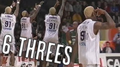 Dennis Rodman Hits 6 3-Pointers! "CURRY MODE"