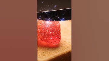 ASMR Spread the magical glass strawberries on toast #ai #asmr #shorts #trending