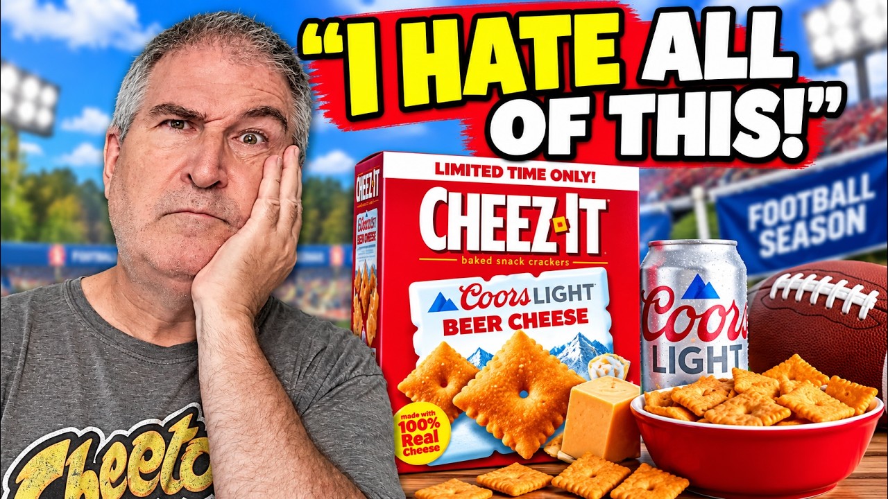 Cheez It Coors Light Beer Cheese Crackers Review...🧀🍺🏈 I Hate Everything About Them! 😭
