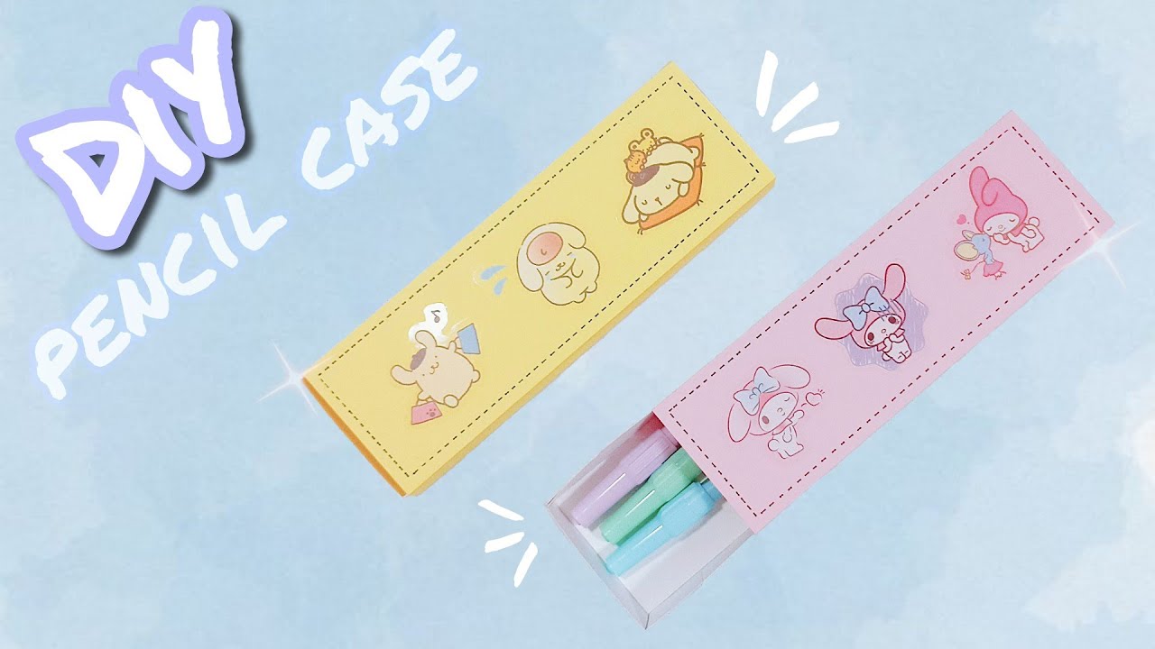 DIY Sanrio Pencil Case / how to make cute homemade Pencil case / easy craft  ideas / paper craft 