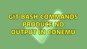 GIT Bash commands produce no output in ConEmu