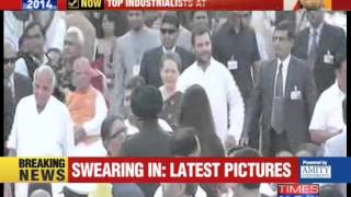 Rahul Gandhi and Sonia Gandhi attend Modi's swearing-in