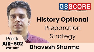 Bhavesh Sharma 502 Rank, 286 Marks in History Optional:  Preparation Strategy