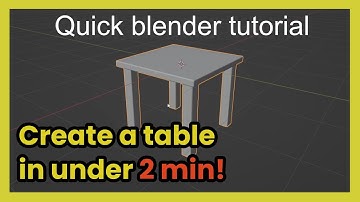 Create a table in Blender in less than 2 minutes (beginner friendly)