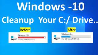 How to clean C: drive and speed up windows 10 | How to speed up your windows 10 performance