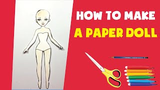 How to make a paper doll | How to make a paper doll easy | Art for kids