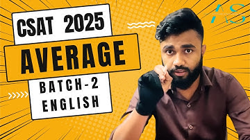 Snippets of CSAT 2025 Course | Lecture-1 AVERAGE | BATCH-2 (ENGLISH) | APTITUDE WITH AVISHEK SINHA |