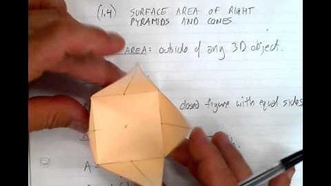 (1.4) Surface Area of right pyramids and cones