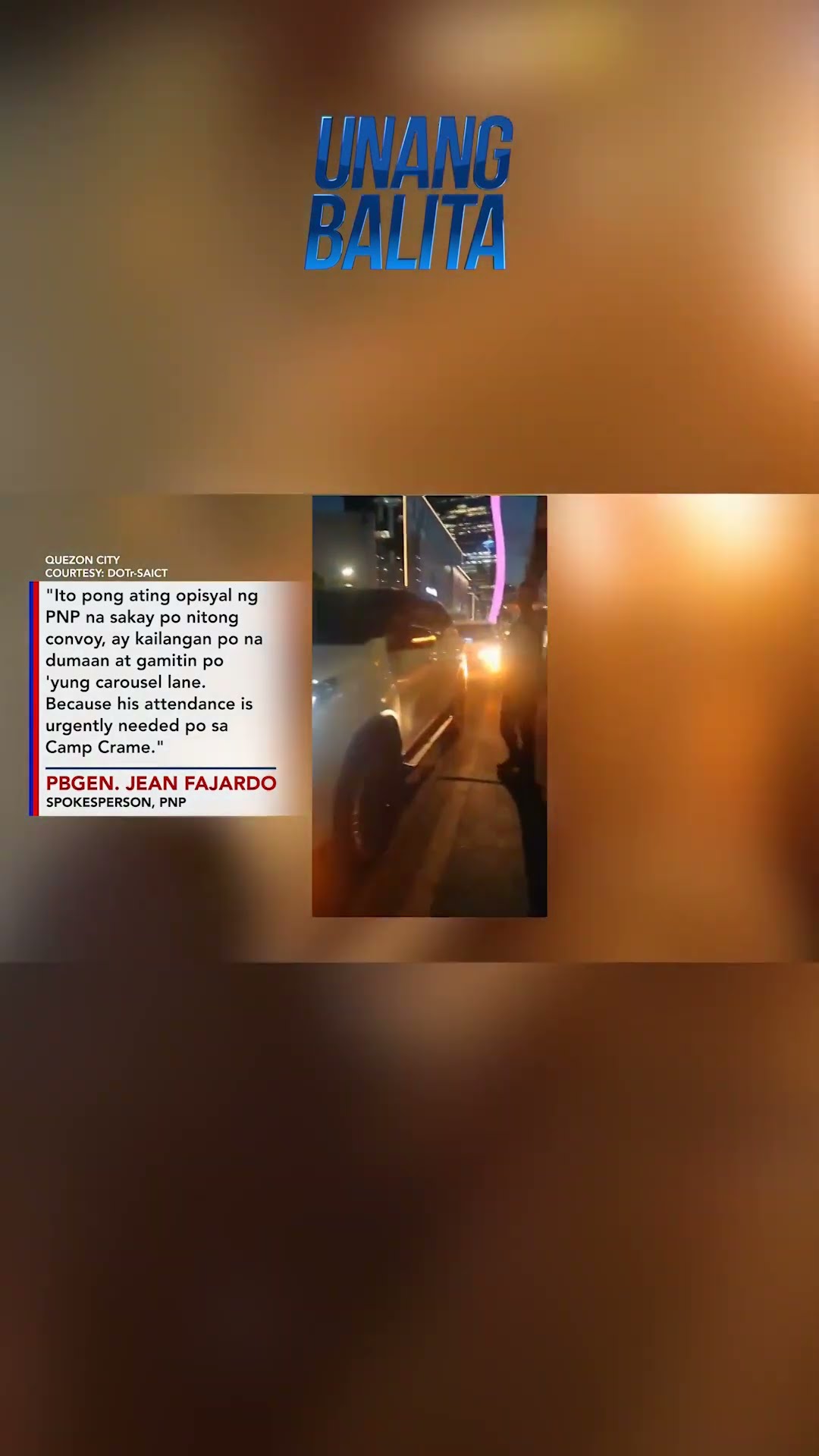 PNP convoy, huli sa busway! #shorts | Unang Balita