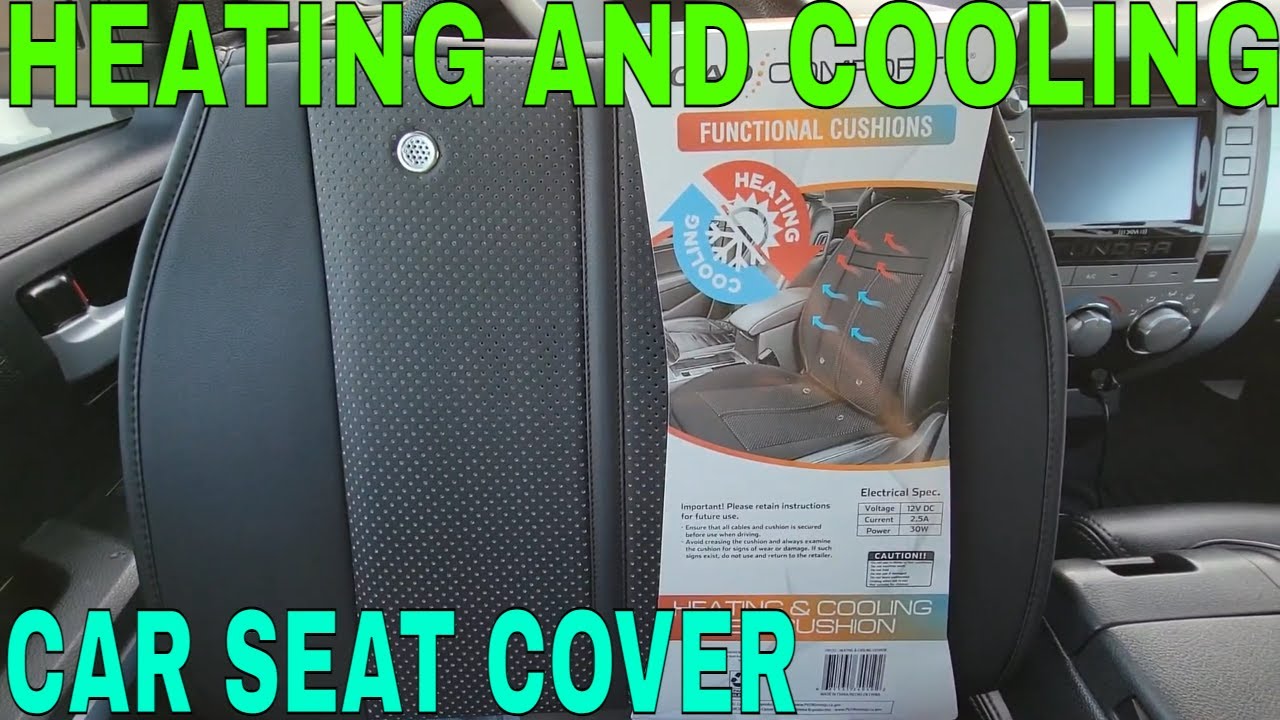 Zone Tech 12V Comfortable Cooling Car Seat Cushion - Black