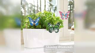 Overview: Vcekract 8 Pcs Butterfly Diamond Painting Swaying in The Wind, Diamond Art Kits for Ad...