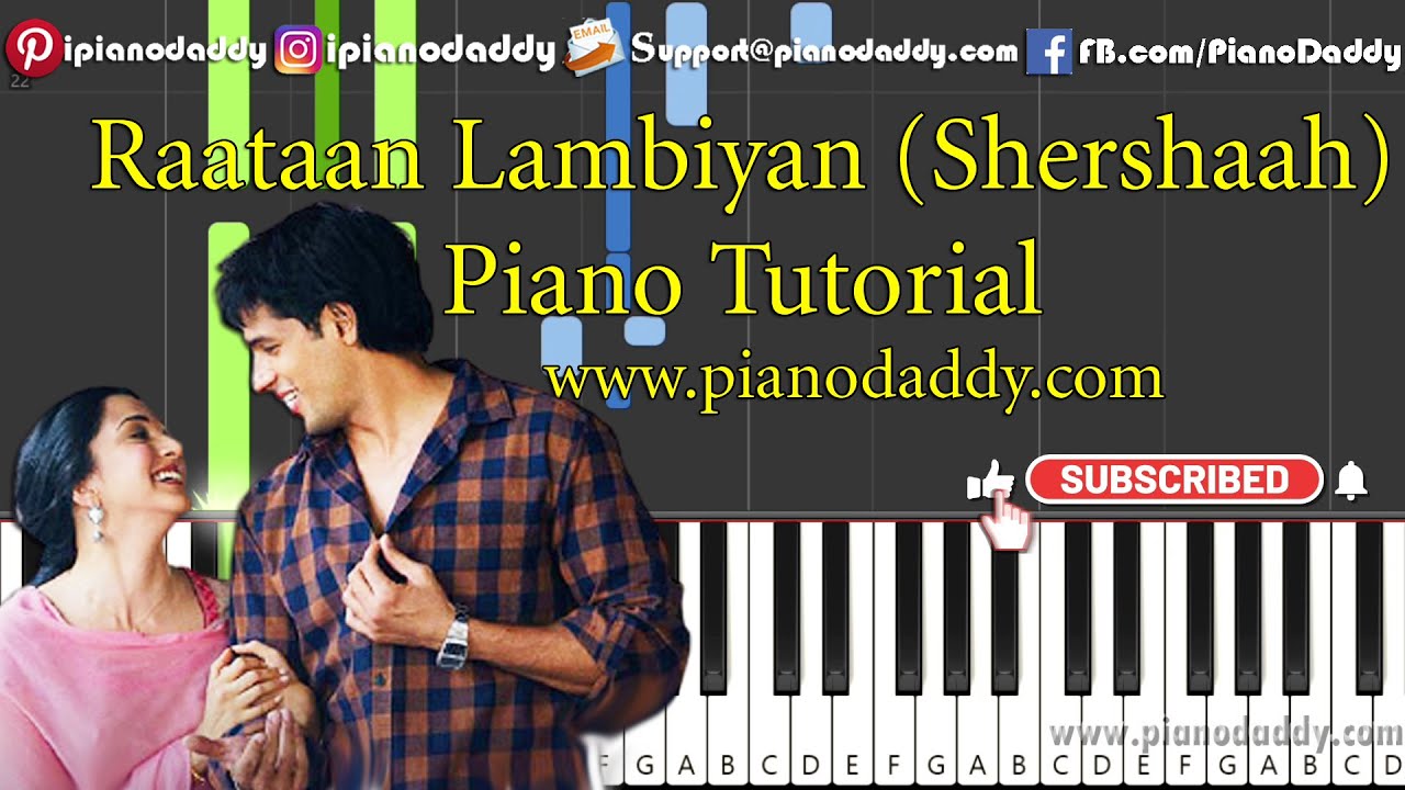 Raataan Lambiyan Piano Notes Shershaah Jubin Nautiyal Asees Kaur