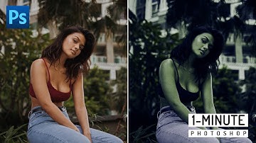 1-Minute Photoshop | Cinematic Color Grading Effect in Photoshop | Photoshop Tutorial
