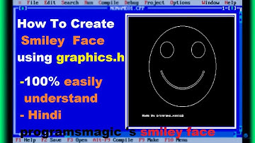 create smiley face in C Programming language (using graphics)