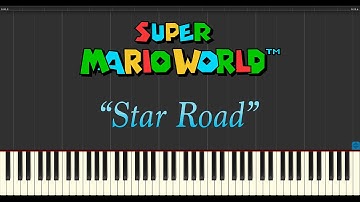 Super Mario World - Star Road (Piano Tutorial Synthesia)