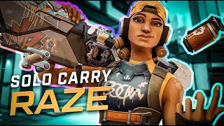 SOLO CARRY WITH RAZE IN VALORANT! || Mr Dark Slayer || VALORANT Highlights #3