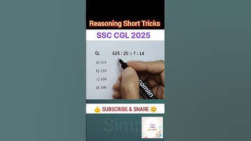 SSC CGL 2025 Reasoning | Analogy Reasoning Tricks | Simple Easy 55M #ssccgl2025 #reasoning #shorts