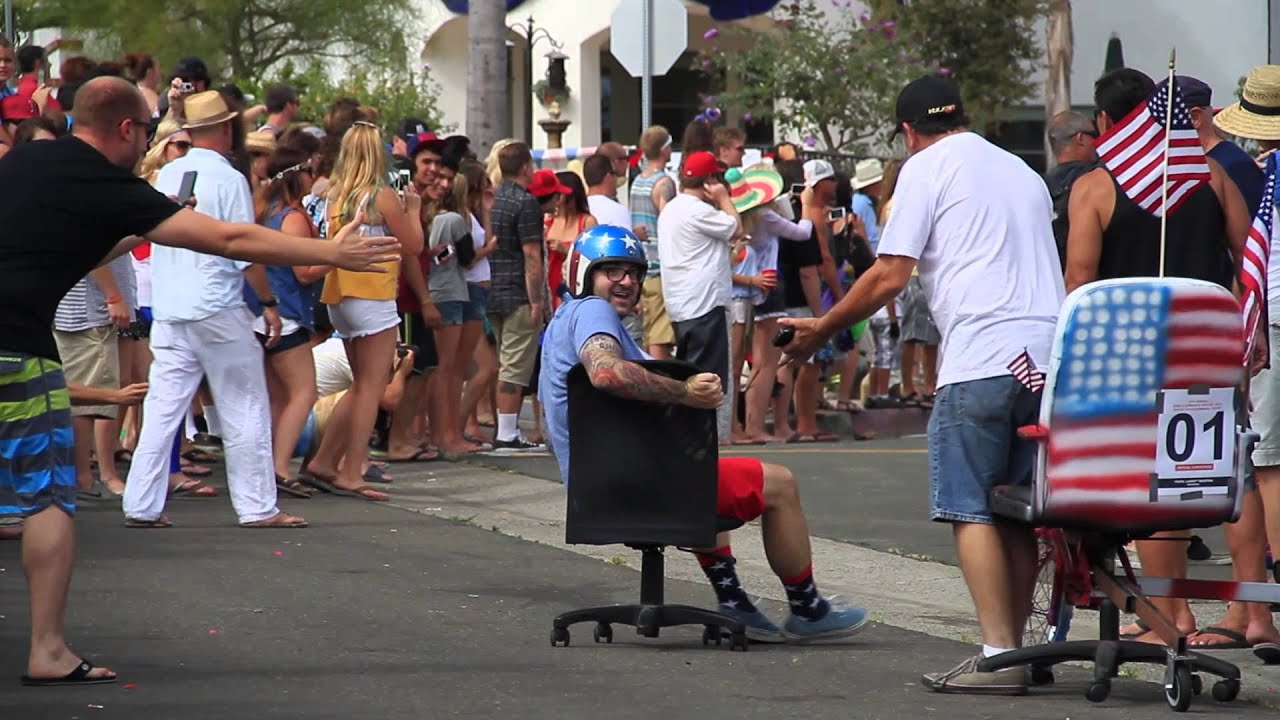 San Clemente Office Chair Races 2013 - YouTube