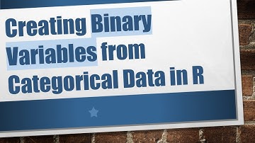 Creating Binary Variables from Categorical Data in R