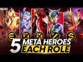 Top 5 meta heroes from every role to ban or pick in season 32