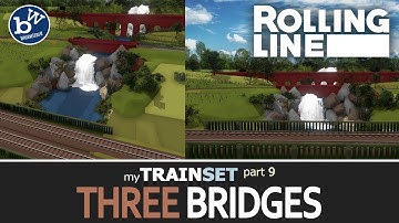 Rolling Line - My Train Set P9 - Three Bridges - Train set sim, VR + Desktop modes