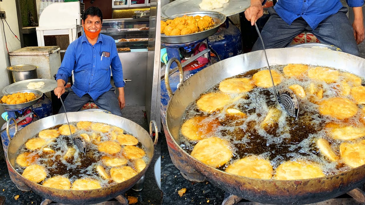 Dry Fruit Kachori In Hyderabad | Raj Kachori Rs 40 | Sri Jodhpur Mithai Ghar | Begum Bazar | Kachori | Street Food Zone