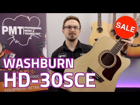 Washburn HD30SCE Dreadnought Electro-Acoustic - Review & Demo