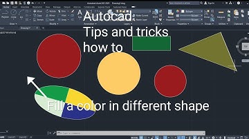 Autocad How to fill color in a different shape #autodesk #autocad #cad #education